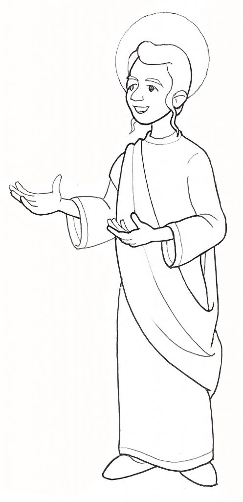 San Simón apóstol bn - Dibujos y Cosas para Catequesis - Arguments